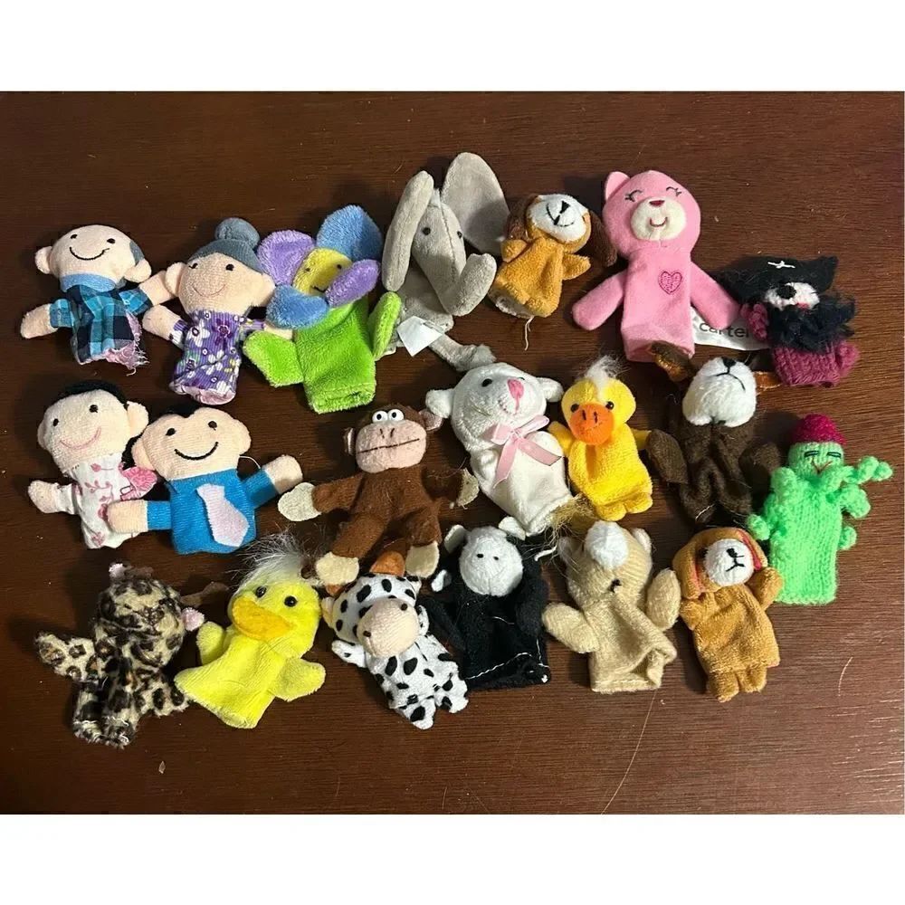 Bundle of 20 various mini finger puppets